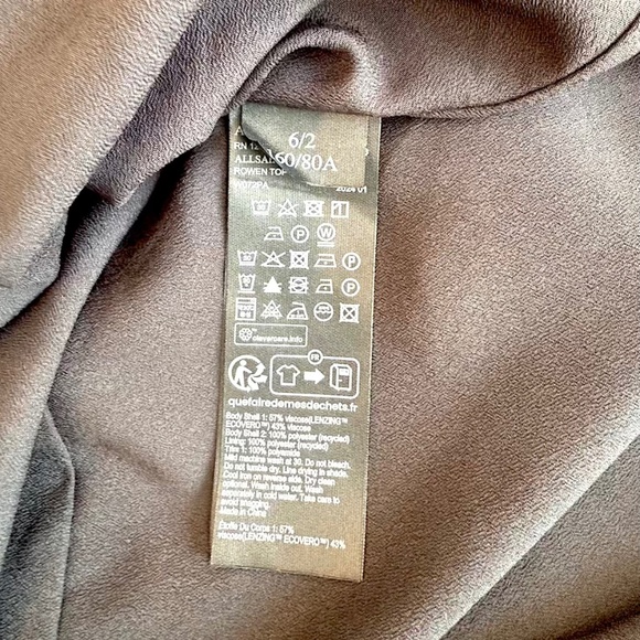 AllSaints Rowen Lace Trim Cami Tank Top - Size 2 (NWOT) - Picture 9 of 9